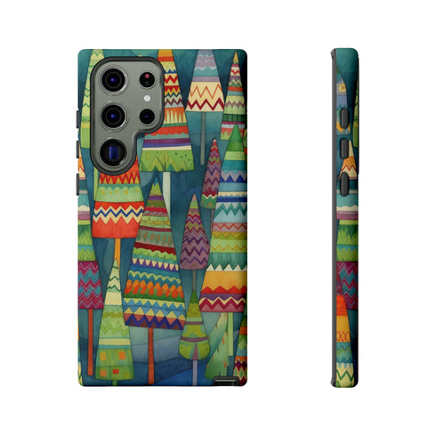 Knitted Christmas Trees - Impact Resistant Phone Case Samsung Galaxy S23 Ultra Matte